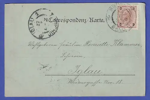 Österreich 1897 Ansichtskarte Brünn (Brno) Bahnringstraße