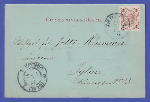 Österreich 1896 ? Ansichtskarte Troppau (Opava) Kaiser-Josef-Park