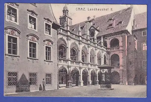 Österreich 1906 Ansichtskarte Graz Landhaushof