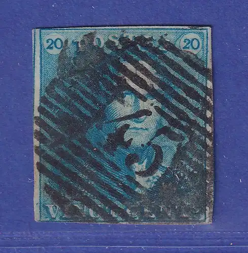 Belgien 1849  König Leopold I. 20 Ct  Mi.-Nr. 2 a gestempelt gepr. PFENNINGER