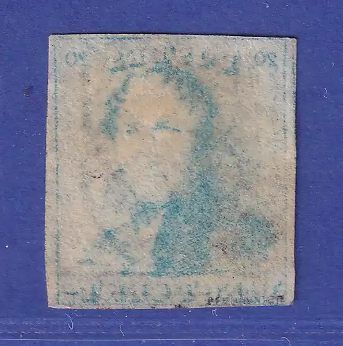 Belgien 1849  König Leopold I. 20 Ct  Mi.-Nr. 2 a gestempelt gepr. PFENNINGER