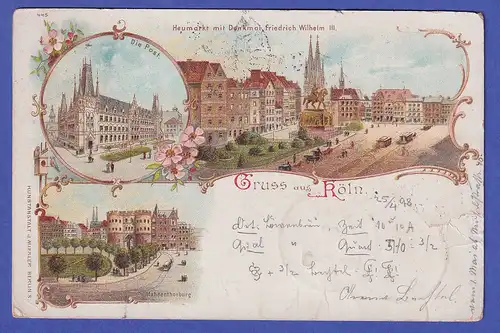 Deutsches Reich 1908  Ansichtskarte Köln Stadtansichten
