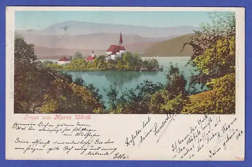Österreich 1906 ?  Ansichtskarte Maria Wörth (Kärnten)