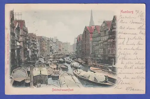 Deutsches Reich 1899 Hamburg Deichstraßenfleet