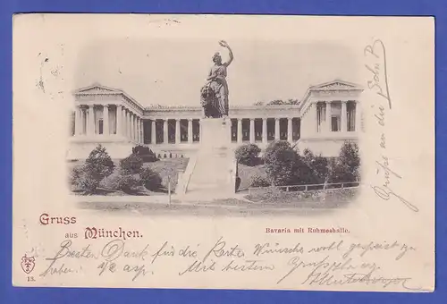 Deutsches Reich Bayern wohl 1902 Ansichtskarte München Bavaria 
