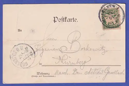 Deutsches Reich Bayern wohl 1902 Ansichtskarte München Bavaria 