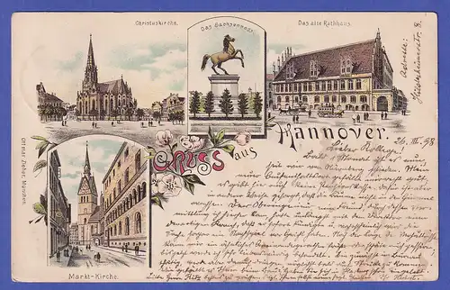 Deutsches Reich 1898 Ansichtskarte Hannover Stadtansichten