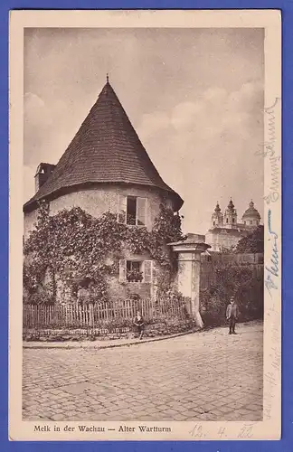 Österreich 1922  Ansichtskarte Melk (Wachau) Alter Wartturm