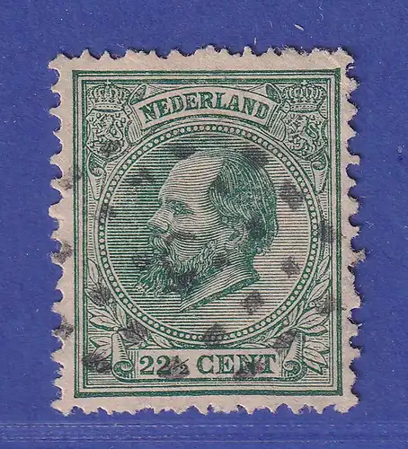 Niederlande 1888 König Willem III.  22 1/2 Cent  Mi.-Nr. 25 gestempelt 