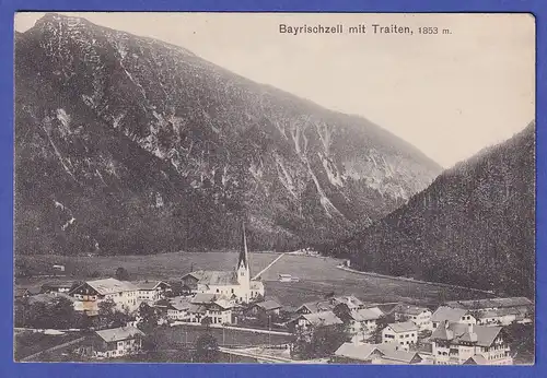 Deutsches Reich Bayern 1918  Ansichtskarte Bayrischzell Posthilfsstelle GEITAU