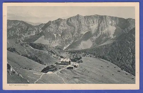 Deutsches Reich Bayern 1918 Ansichtskarte Rotwandhaus O Posthilfsstelle 