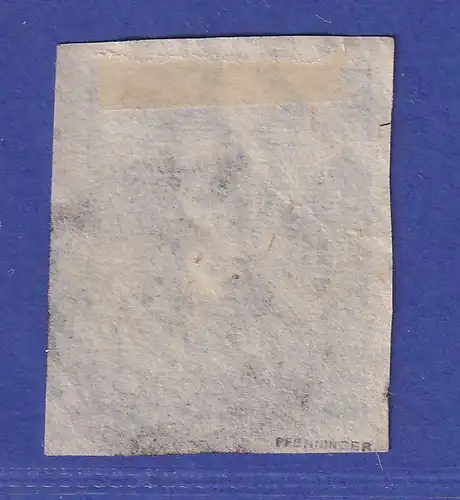 Norwegen 1855 Wappen 4 Skilling  Mi.-Nr. 1 gestempelt gepr. PFENNINGER