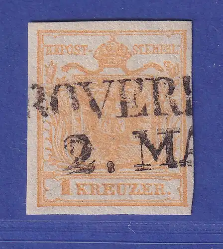 Österreich 1850 Wappen Mi.-Nr. 1 X a gestempelt gepr. PFENNINGER