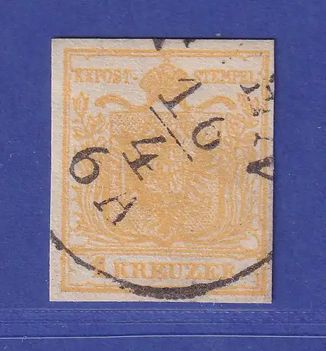 Österreich 1850 Wappen Mi.-Nr. 1 Y a  gestempelt geprüft PFENNINGER