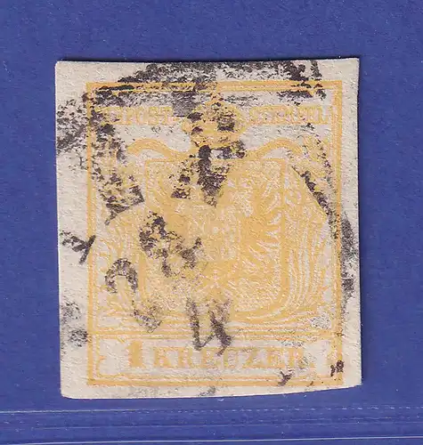 Österreich 1850 Wappen Mi.-Nr. 1 Y a  gestempelt  geprüft PFENNINGER