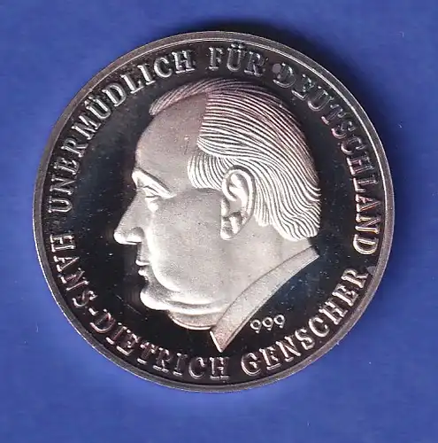 Silbermedaille Hans-Dietrich Genscher - Europäische Gemeinschaft