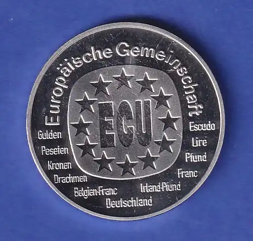 Silbermedaille Hans-Dietrich Genscher - Europäische Gemeinschaft