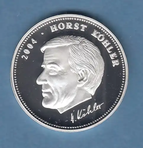 Silber-Medaille 2004 Bundespräsident Horst Köhler 10g Ag 500 