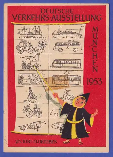 Bund 1953 Mi.-Nr. 167-170 Satz mit So.-O auf Ausstellungskarte Münchner Kindl