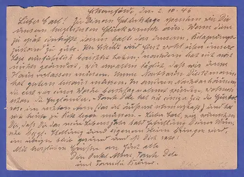 All. Besetzg. Gemeinschaftsausg. 1946 Mi.-Nr. 916 c auf Postkarte a. ECKERNFÖRDE