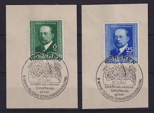 Dt. Reich 1940 Behring Diphterieserum Mi.-Nr. 760-761 So-O MÜNCHEN a. Briefstk.