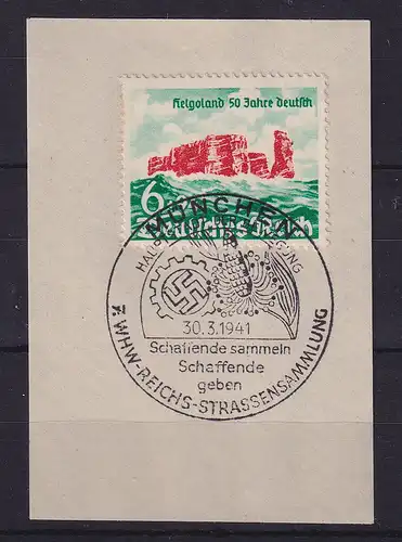 Dt. Reich 1940 Helgoland Mi.-Nr. 750 mit So.-O MÜNCHEN a. Briefstück