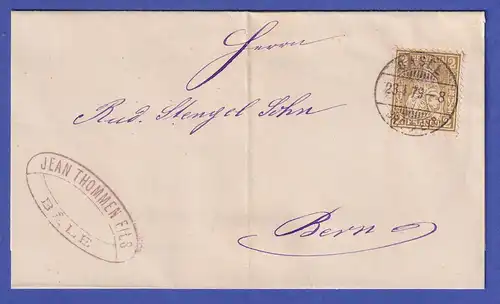 Schweiz Sitzende Helvetia 2 Rp Mi.-Nr. 29 auf Brief aus BASEL nach BERN 1879