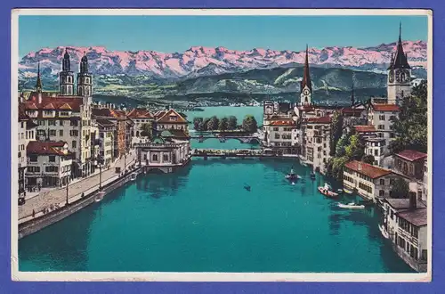 Schweiz 1935 Mi.-Nr. 274 auf Ansichtskarte ZÜRICH gelaufen nach EGGENBERG