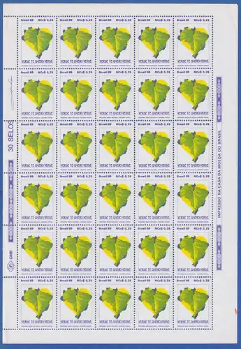 Brasilien 1989 Umweltschutz Nossa Natureza Mi.-Nr. 2294 Bogen ** 