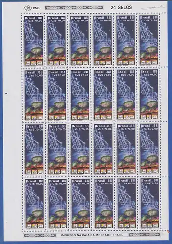 Brasilien 1989 Erdfunkstelle Mi.-Nr.2285 Bogen ** 