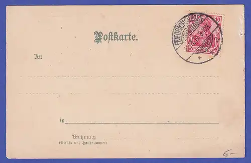 Deutsches Reich 1911 Bild-Postkarte Kreuzer Geier O FRIEDRICHSHAGEN 11.11.11