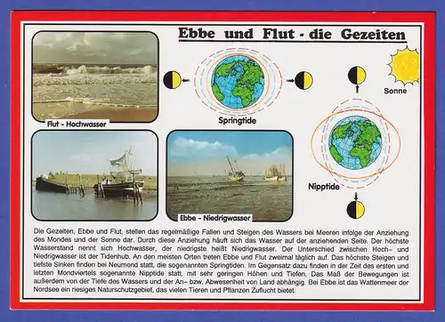 Bundesrepublik 2001 Bild-Postkarte Entstehung von Ebbe und Flut