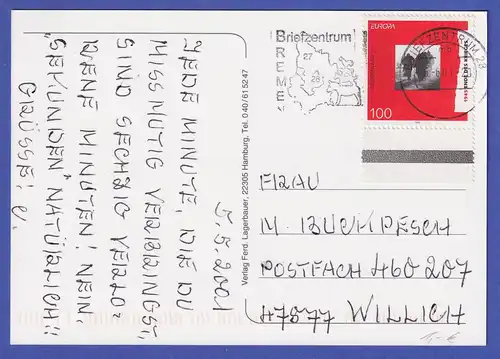 Bundesrepublik 2001 Bild-Postkarte Entstehung von Ebbe und Flut