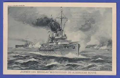 Bayern 1916 Marine-Bildpostkarte Deutsche Kriegsschiffe gelaufen nach Kaisheim