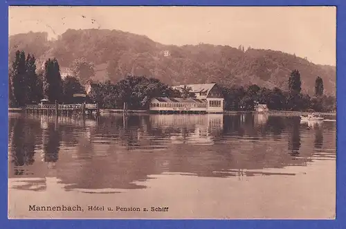 Schweiz 1913 Ansichtskarte Mannenbach am Bodensee