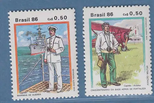 Brasilien 1986 Militaruniformen Mi-Nr. 2202-03 **