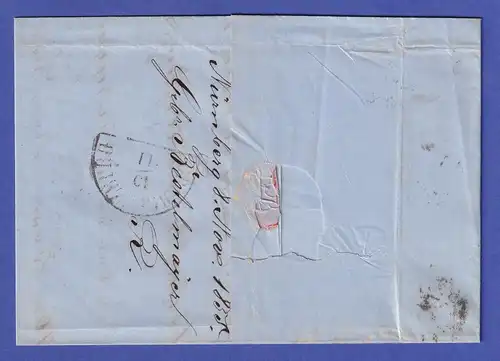 Bayern 1853 Mi.-Nr. 4 II 1 mit GMR 217 auf Brief von München nach Obergünzburg