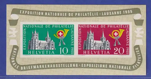 Schweiz 1955 Briefmarken-Ausstellung Lausanne Mi.-Nr. Block 15 postfrisch **