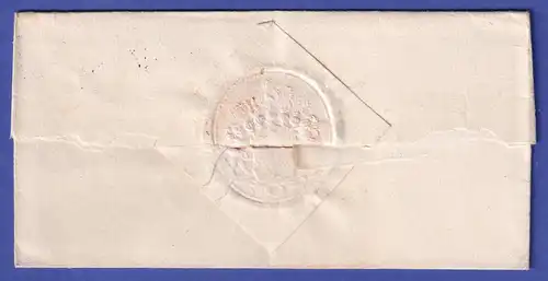 Braunschweig nach 1820 Vorphila-Brief mit schwarzem Zweizeiler BRAUNSCHWEIG