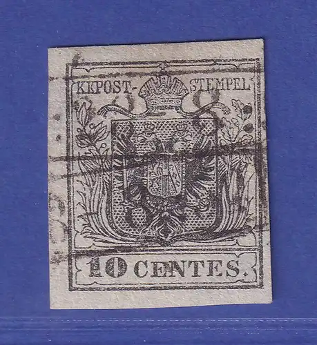 Österreich Lombardei Venetien Wappen Seidenpapier Mi.-Nr. 2 X gestempelt gepr.