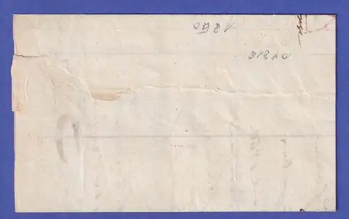 Baden 1850 Brief mit rotem Einzeiler FREIBURG