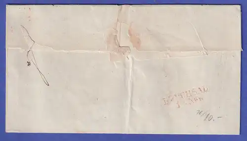 Baden 1844 Vorphila-Brief mit rotem Zweizeiler RASTATT