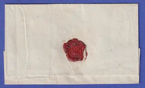 Braunschweig nach 1835 Brief mit schwarzem Schnallenstempel HOLZMINDEN