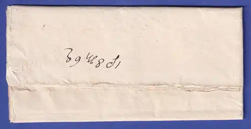 Braunschweig 1833 Vorphila-Brief mit schwarzem Textbogenstempel WOLFENBÜTTEL