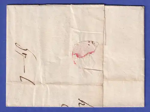 Hamburg 1800 Vorphila-Brief mit schwarzem Einzeiler HAMBURG