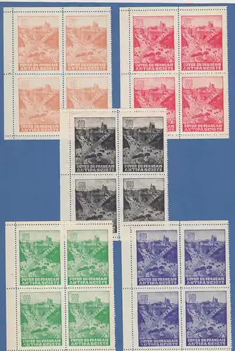 Spanien Bürgerkrieg Foyer du Francais Antifaciste MADRID INMORTAL 4er-Block-Satz