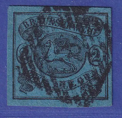 Braunschweig 1853 2 Sgr  Mi.-Nr. 7a mit Stempel Nr. 8 gepr. u.a. PFENNINGER