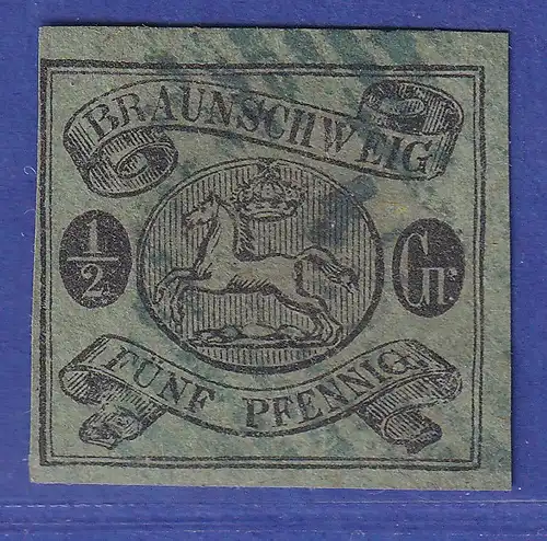 Braunschweig 1863 1/2 Sgr. Mi.-Nr. 10A gestempelt  gepr. PFENNINGER