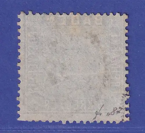 Baden 3 Kr blau Wappen Mi.-Nr. 10 a gestempelt  gepr. PFENNINGER