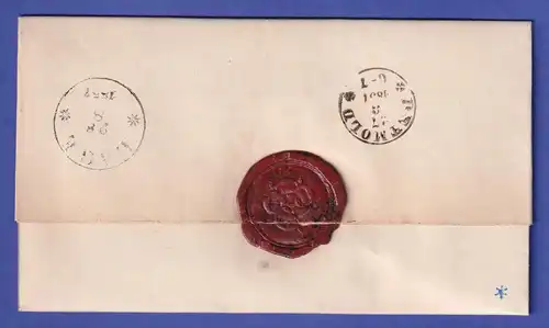 Preußen 1857 Brief mit schwarzem Einkreisstempel BLOMBERG